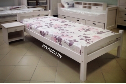 Кровать Гольф 90х200 (белый воск)