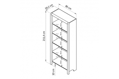 Стеллаж Мадейра 5 полок
