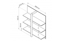 Стеллаж Мадейра 3 полки